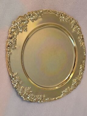 Elegant Gold Decorative Charger Plate - Gold